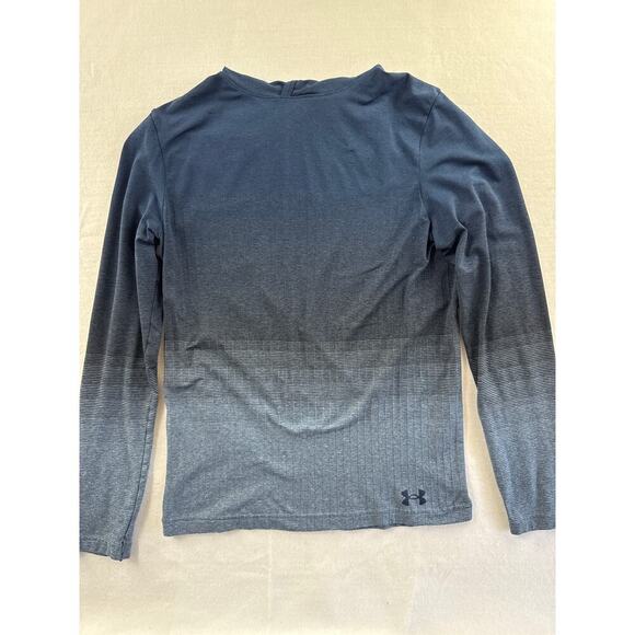 Men’s Under Armour Blue Gradient Fitted Hoodie Sz M - Picture 1 of 4